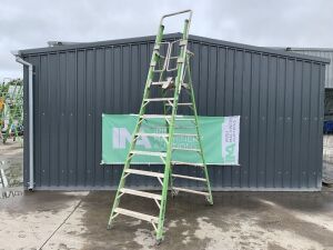 UNRESERVED Little Giant 3.8M 7 Rung Platform Ladder c/w Safety Cage