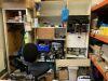 Maintanence Room- 2 x Heavy Duty Racks, Bisley Filling Cabinet, 1 x Office Desks 2 x Office Presses, - 1 x Office Swivel Chair, Small Tools, Ryobi Drill, Workzone Powerwasher, Toilet New Fixtures, New - Medical Bins and more