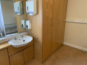 Bedroom 8- Bed-No Mattress, Tissue & Soap Dispenser