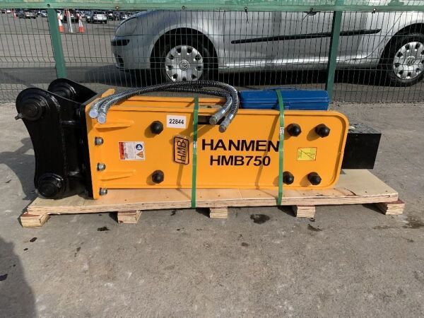 UNRESERVED/UNUSED 2021 Hanmen HMB750 Hydraulic Rock Breaker To Suit 6T-9T