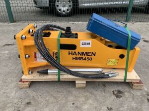 UNRESERVED/UNUSED 2021 Hanmen HMB450 Hydraulic Rock Breaker To Suit 1T-3T