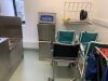 Cleaning Room-S/S Sink/Press/Waste Disposal, 1 x Metal Storage Press, S/S WHS, S/S Getinge Front - Loader Flusher-Disinfector, 4 x Commodes, Linen Trolly