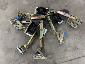 UNRESERVED 6 x Unused Ratchet Belts On Rollers