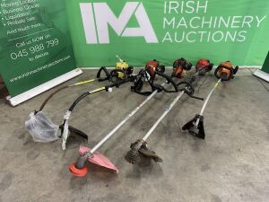 UNRESERVED 5x Petrol Strimmers to Include: Blue Bird, Robin, Flymo, McCulloch & Soverign