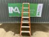 UNRESERVED Stradbally Orange Fibre Glass 7 Step Ladder - 2