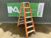 UNRESERVED Stradbally Orange Fibre Glass 7 Step Ladder - 3