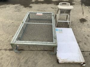 UNRESERVED Lot to Include: Gas Cage, Towel Rail in Box & Pub Grade Baby Seat