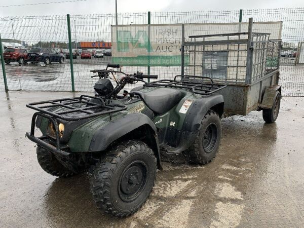 Suzuki King Quad 300 4x4 Petrol 4WD Quad c/w Single Axle High Mesh Sided Trailer & IBC Tank