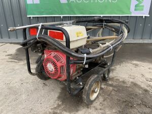 UNRESERVED Honda 13HP Portable Petrol Power Washer c/w Lance & Hoses