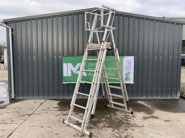 UNRESERVED Youngman 7-9 Step Extendable Portable Podium Ladder