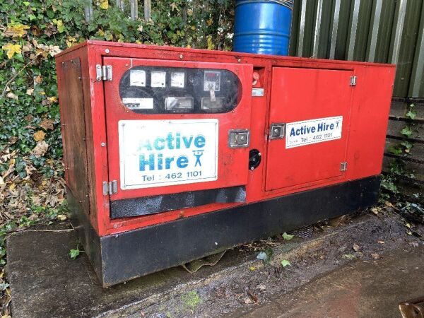 Large Red Diesel Generator