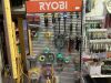 Ryobi Shelving Unit c/w Contents to Include New Chisels, New Wrenches, New Strimmer Wire, New Ear - Plugs, Selection of Lump Hammers, Small Paint Rollers, Large Selection of New Nails & More - 3