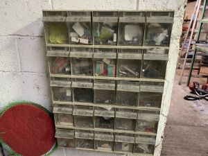 Wall Mounted Pidgeon Hole Unit c/w Contents