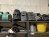 2x Shelves c/w Contents to Include: Selection of Welding Masks, Jefferson Small Welder, 2x Vices, Large Selection of Tooling & More - 2