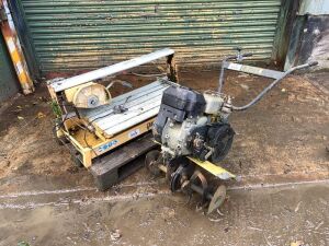 Lot to Include: Ironside Petrol Rotovator & Euro Shatal Table Saw