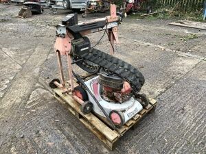 Pallet to Include: Log Splitter, Mower & Track