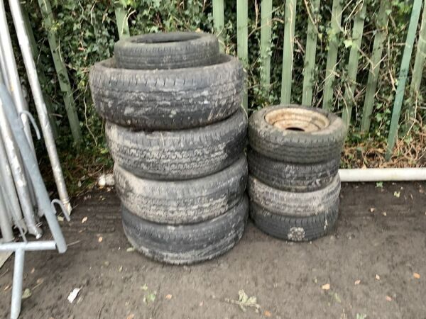 Selection of 9x Various Sized Tyres