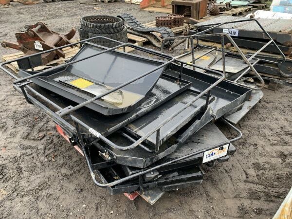 UNRESERVED 2 x Pallets Of Excavator Cab Guards