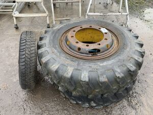 2x BKT 10.00 x 20 Tyres & Rims & 16.5 x 14 Tyre & Rim