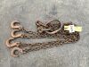 1.5Mtr Lifting Chain c/w 4x Brothers/Hooks