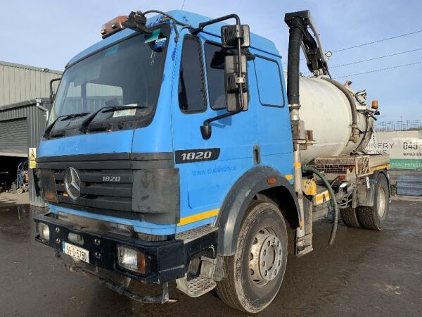UNRESERVED 1999 Mercedes Benz 1820 4x2 c/w 1999 Allan Fuller 1800 Gully Cleaner/Vacuum Tanker 