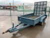 Blue Double Axle Plant Trailer 10 x 5