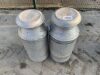 2x Aluminium Milk Churns