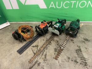 UNRESERVED 3x Petrol Hedge Trimmers & 1x Electric Hedge Trimmers