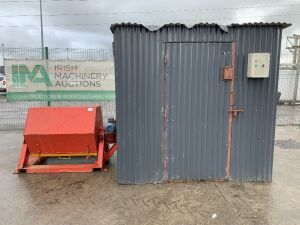 UNRESERVED 3 Phase Chain Washer Barrell c/w Insulated Galvanised Housing Unit With Lifting Chains & Power