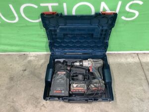 UNRESERVED Bosch 18v Drill c/w 2x Batteries & Charger
