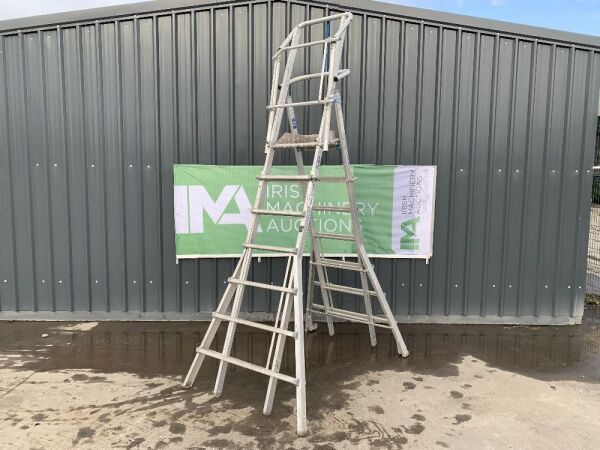 UNRESERVED Stradbally 7 to 11 Step Extendable Podium Ladder