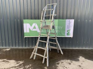 UNRESERVED Stradbally 4 to 6 Step Extendable Podium Ladder