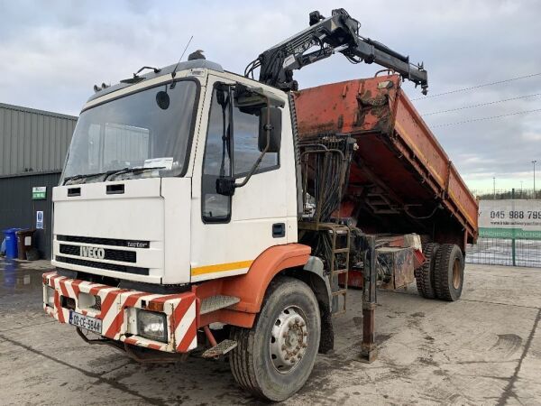 UNRESERVED 2002 Iveco Eurocargo ML180E Tector 4x2 Tipper c/w 2004 Atlas 105.2 Extendable Crane