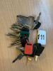 Large Set Of Various Machinery Keys - Yanmar, JCB, Volvo, Takeuchi, CAT & More - 2