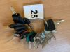 Large Set Of Various Machinery Keys - Yanmar, JCB, Volvo, Takeuchi, CAT & More